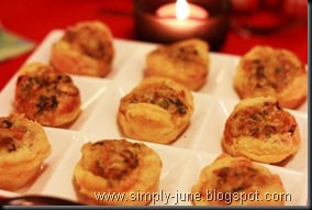 Simply June: Mushroom Onion Tartlets